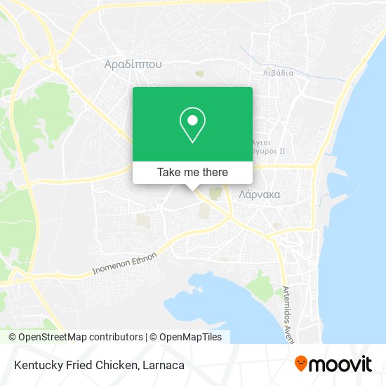 Kentucky Fried Chicken map