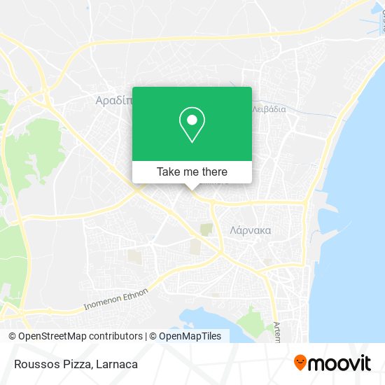 Roussos Pizza map