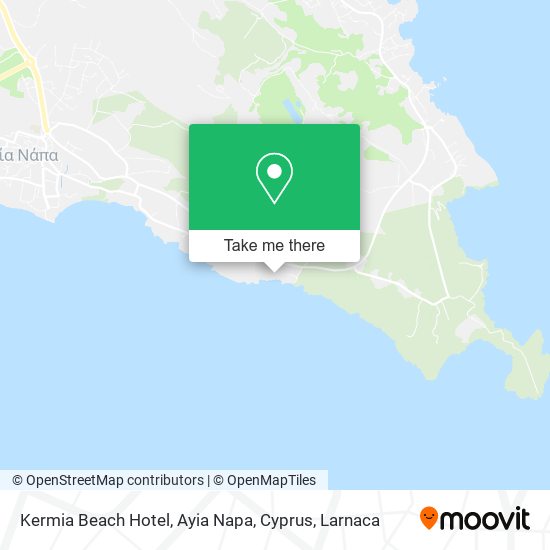 Kermia Beach Hotel, Ayia Napa, Cyprus χάρτης