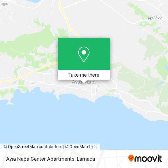 Ayia Napa Center Apartments χάρτης