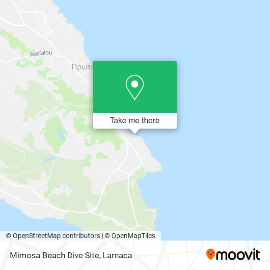 Mimosa Beach Dive Site map