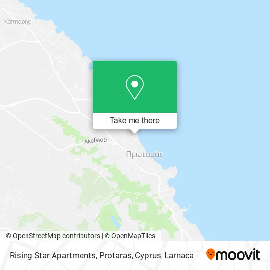 Rising Star Apartments, Protaras, Cyprus map