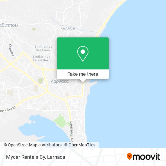 Mycar Rentals Cy map