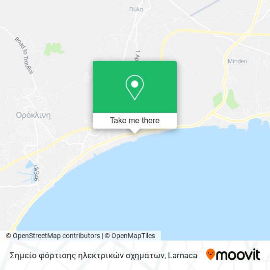 Σημείο φόρτισης ηλεκτρικών οχημάτων map