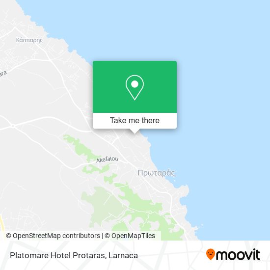 Platomare Hotel Protaras map