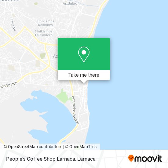 People's Coffee Shop Larnaca map