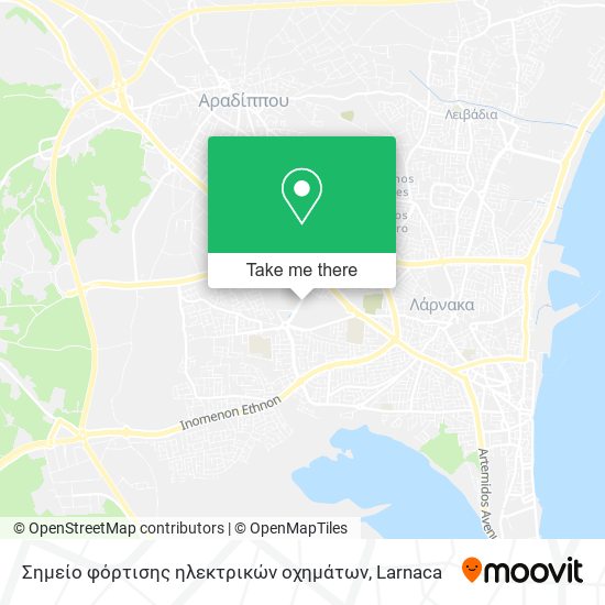 Σημείο φόρτισης ηλεκτρικών οχημάτων map
