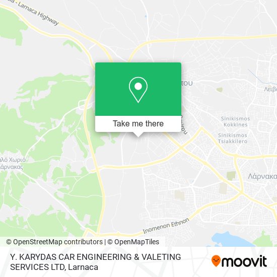 Υ. KARYDAS CAR ENGINEERING & VALETING SERVICES LTD map