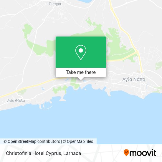 Christofinia Hotel Cyprus map