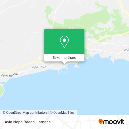 Ayia Napa Beach map