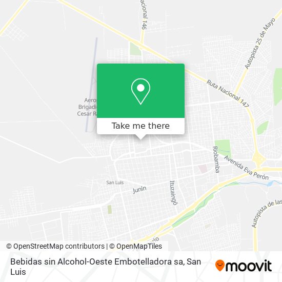Bebidas sin Alcohol-Oeste Embotelladora sa map