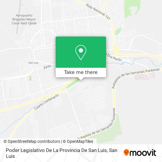 Mapa de Poder Legislativo De La Provincia De San Luis