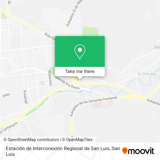 Estación de Interconexión Regional de San Luis map