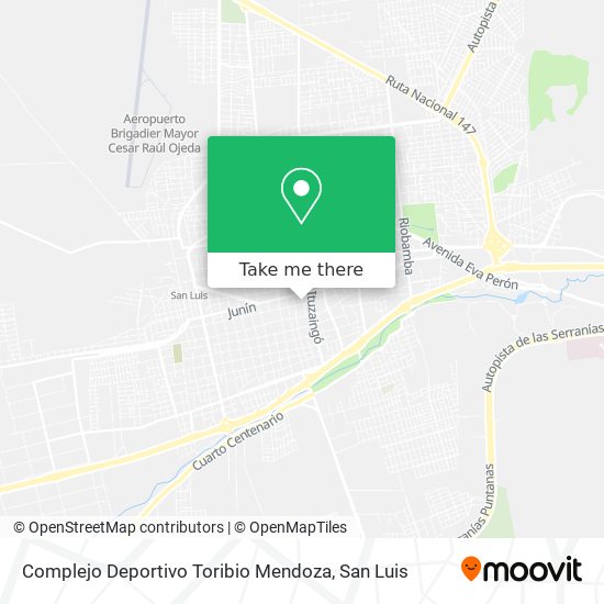 Mapa de Complejo Deportivo Toribio Mendoza
