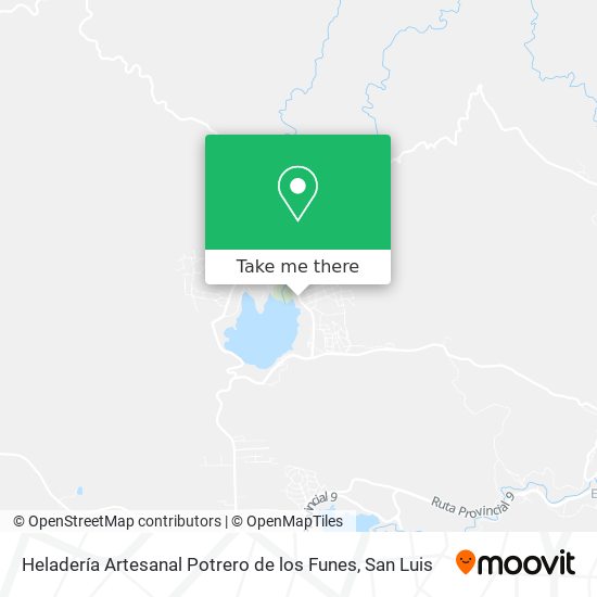Mapa de Heladería Artesanal Potrero de los Funes