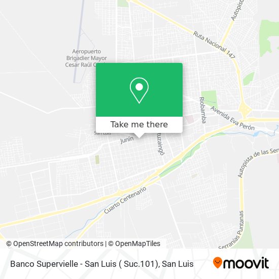 Banco Supervielle - San Luis ( Suc.101) map