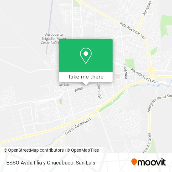 Mapa de ESSO Avda Illia y Chacabuco