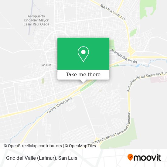 Gnc del Valle (Lafinur) map