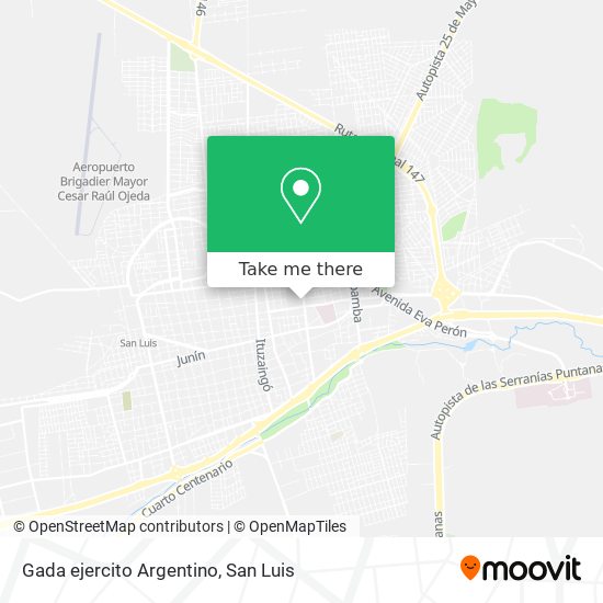 Gada ejercito Argentino map