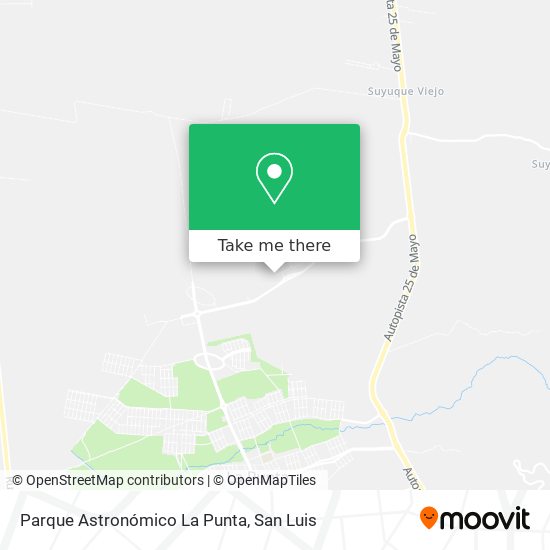 Mapa de Parque Astronómico La Punta