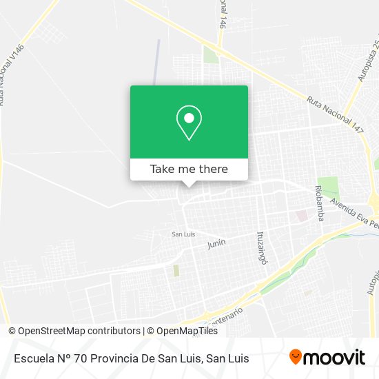 Mapa de Escuela Nº 70 Provincia De San Luis