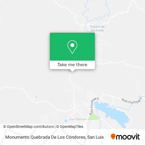 Mapa de Monumento Quebrada De Los Cóndores