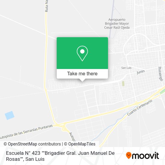 Escuela N° 423 ""Brigadier Gral. Juan Manuel De Rosas"" map