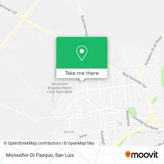 Mapa de Monseñor Di Pasquo