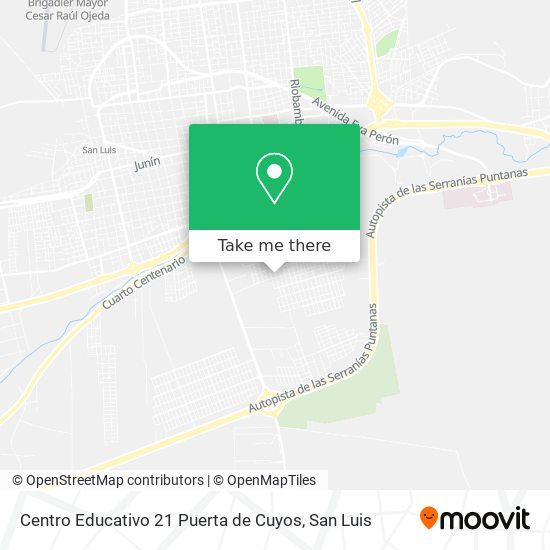 Mapa de Centro Educativo 21 Puerta de Cuyos