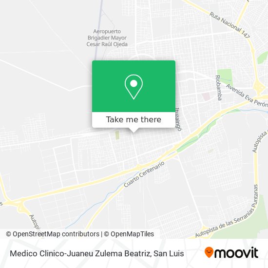 Medico Clinico-Juaneu Zulema Beatriz map