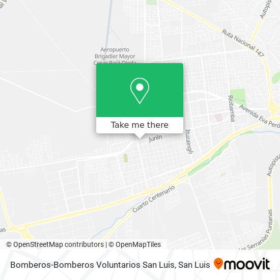 Bomberos-Bomberos Voluntarios San Luis map