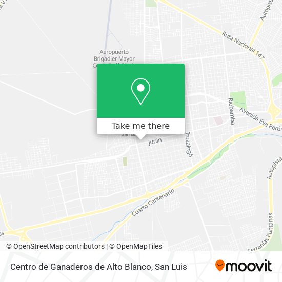 Mapa de Centro de Ganaderos de Alto Blanco