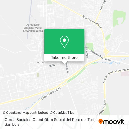 Obras Sociales-Ospat Obra Social del Pers del Turf map