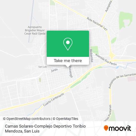 Camas Solares-Complejo Deportivo Toribio Mendoza map