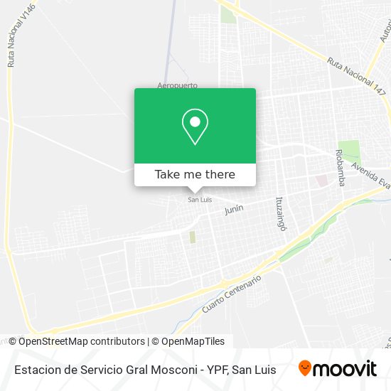 Mapa de Estacion de Servicio Gral Mosconi - YPF