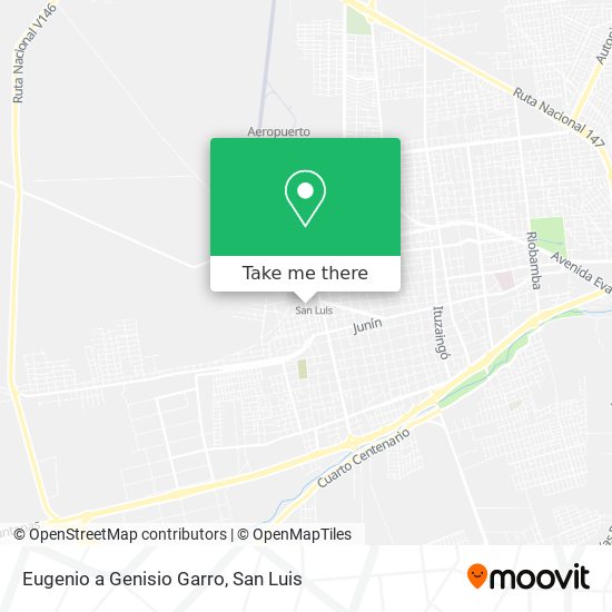 Eugenio a Genisio Garro map