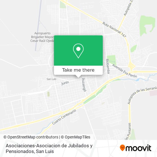 Asociaciones-Asociacion de Jubilados y Pensionados map