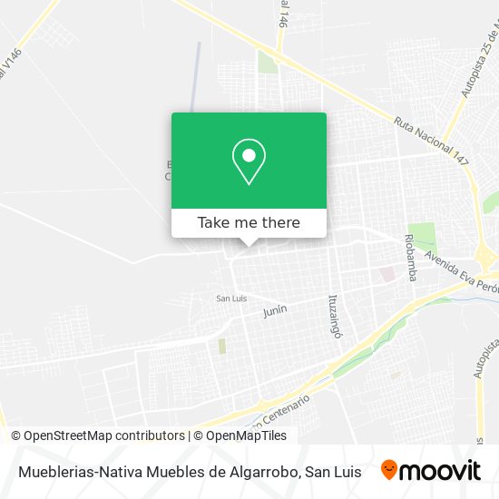 Mueblerias-Nativa Muebles de Algarrobo map