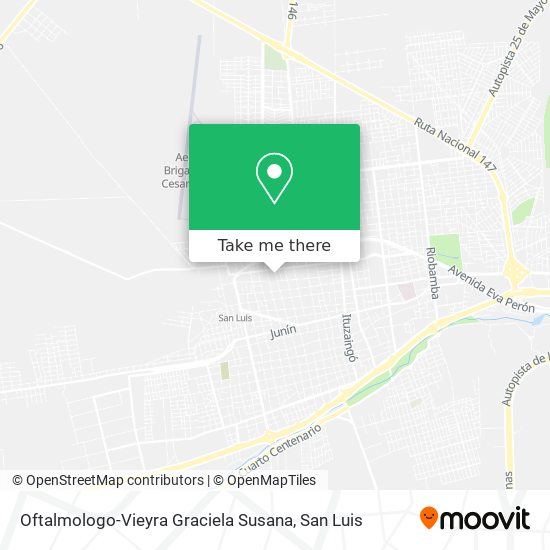 Mapa de Oftalmologo-Vieyra Graciela Susana