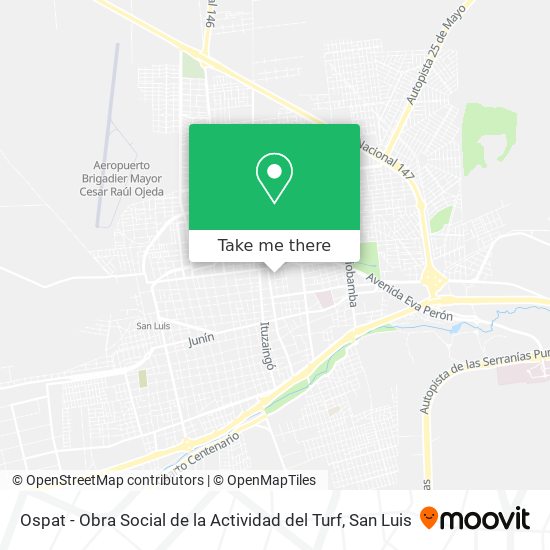 Ospat - Obra Social de la Actividad del Turf map