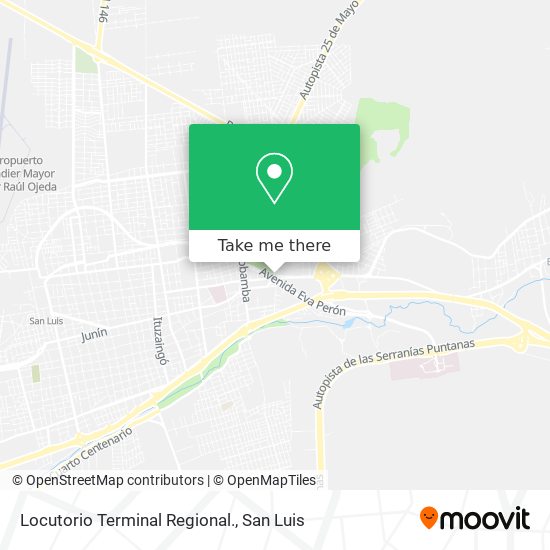 Mapa de Locutorio Terminal Regional.