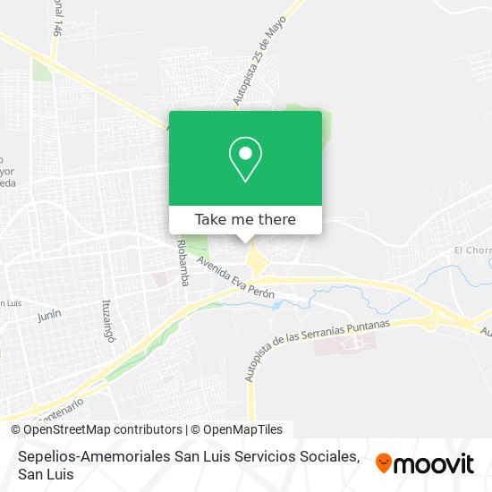 Mapa de Sepelios-Amemoriales San Luis Servicios Sociales