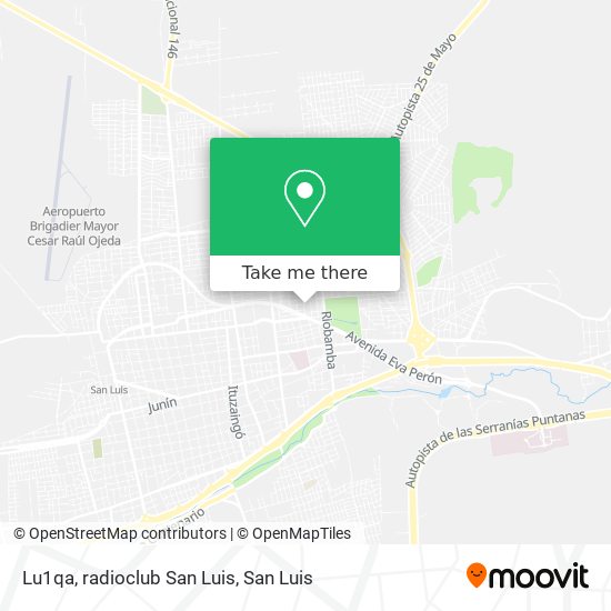 Lu1qa, radioclub San Luis map