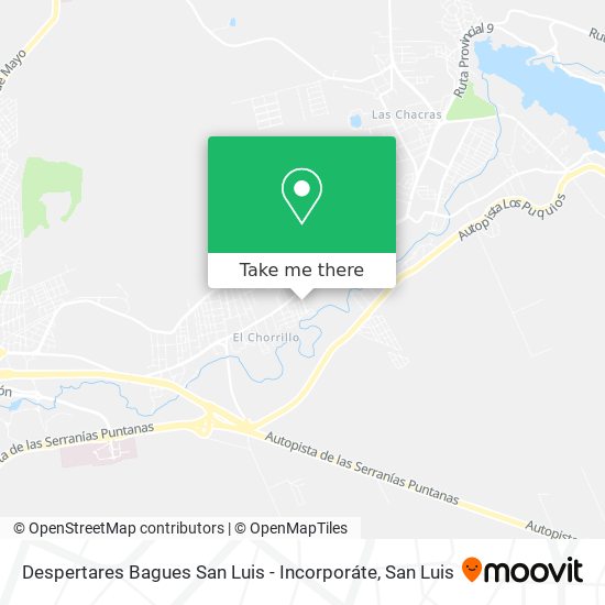 Mapa de Despertares Bagues San Luis - Incorporáte