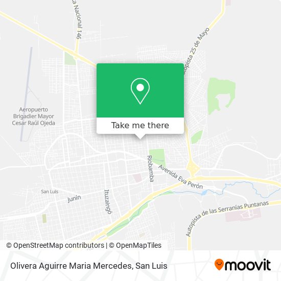 Olivera Aguirre Maria Mercedes map