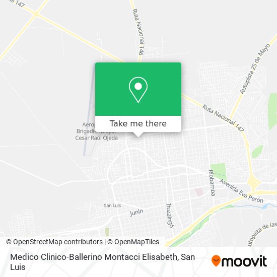Mapa de Medico Clinico-Ballerino Montacci Elisabeth