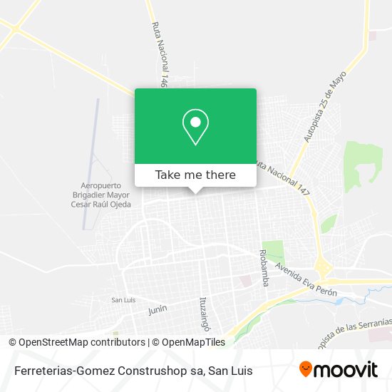 Mapa de Ferreterias-Gomez Construshop sa