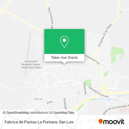 Fabrica de Pastas La Puntana map
