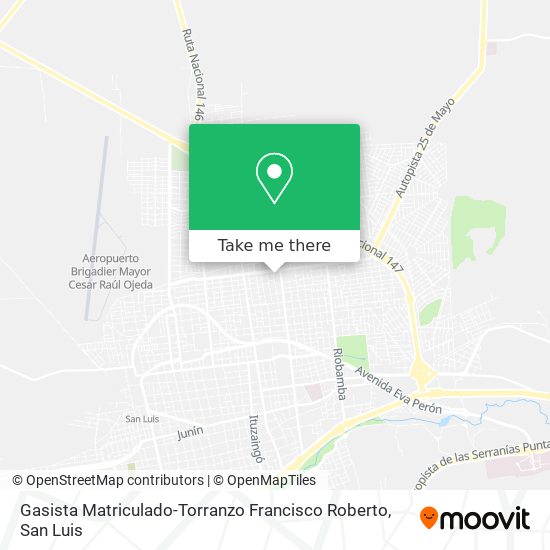Mapa de Gasista Matriculado-Torranzo Francisco Roberto