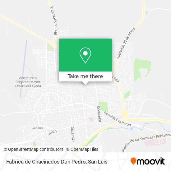Mapa de Fabrica de Chacinados Don Pedro
